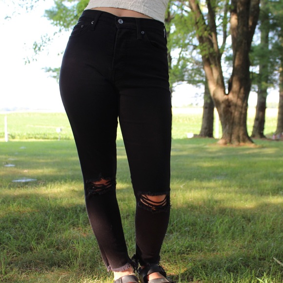 BLACK LEVI’S WEDGIE SKINNY JEANS SIZE 27 - Picture 2 of 6